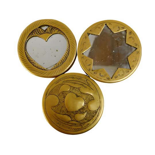 3 Brass Storage boxes  Vintage Boxes