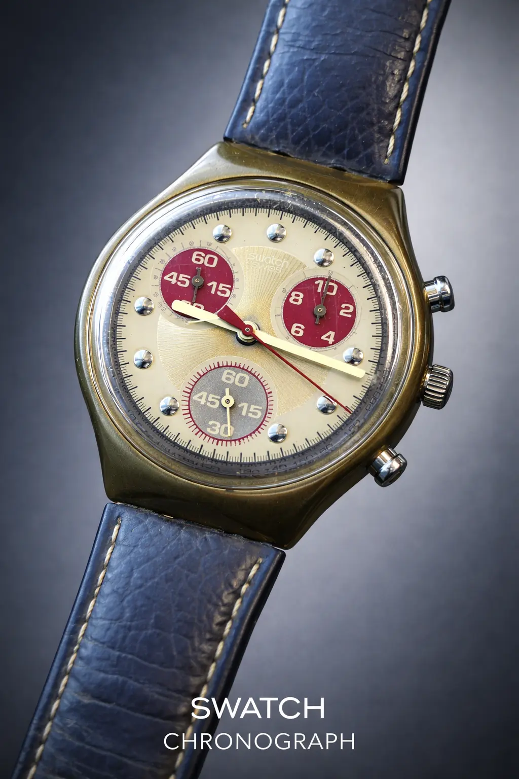 Vintage Swatch Swiss Chronograph Watch – Iconic 3-Dial Classic You’ll Love (Rare Piece)
