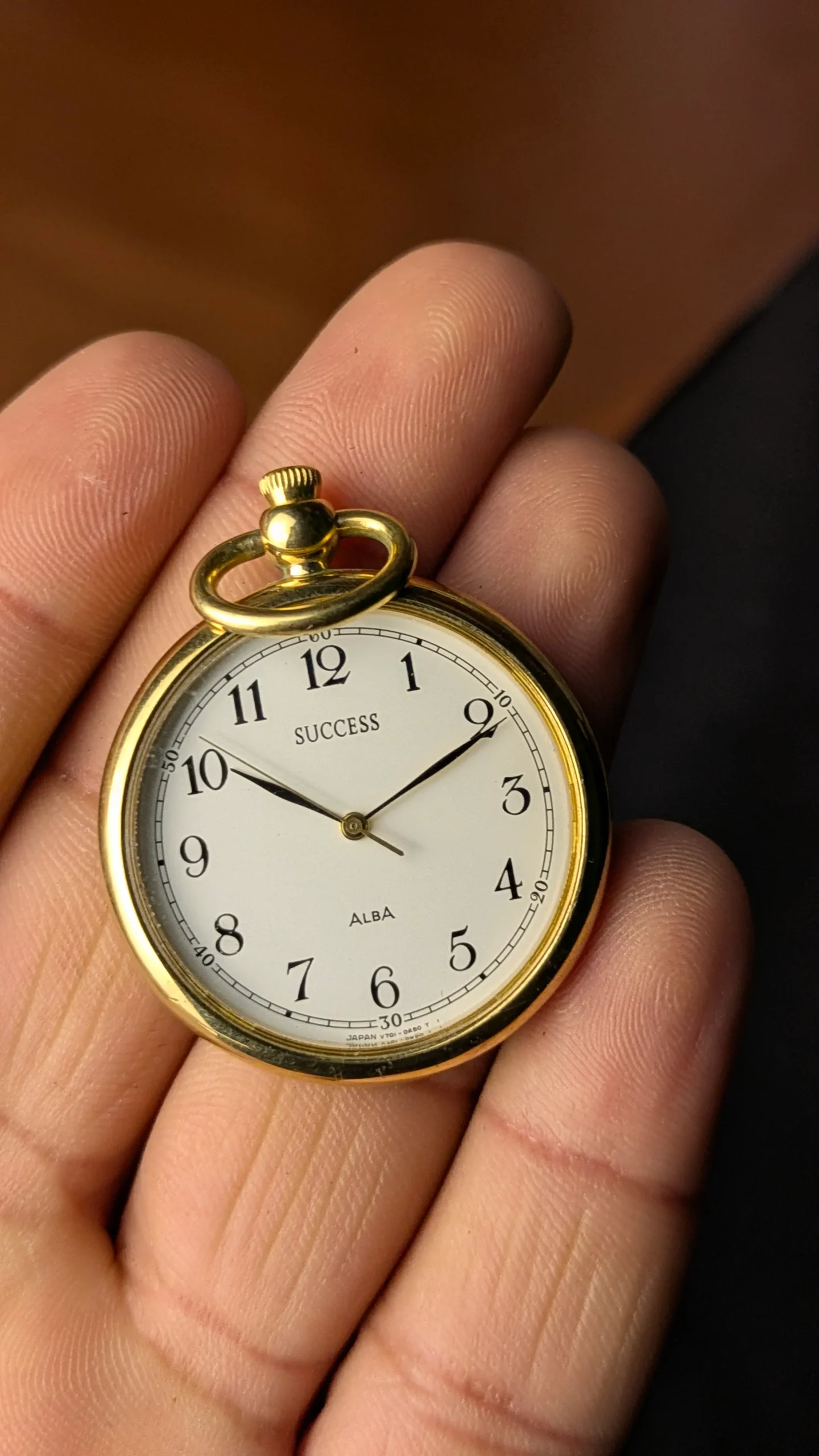 Vintage Alba Pocket Watch Gold Plated 36mm – Seiko Japan Quartz Classic Watch