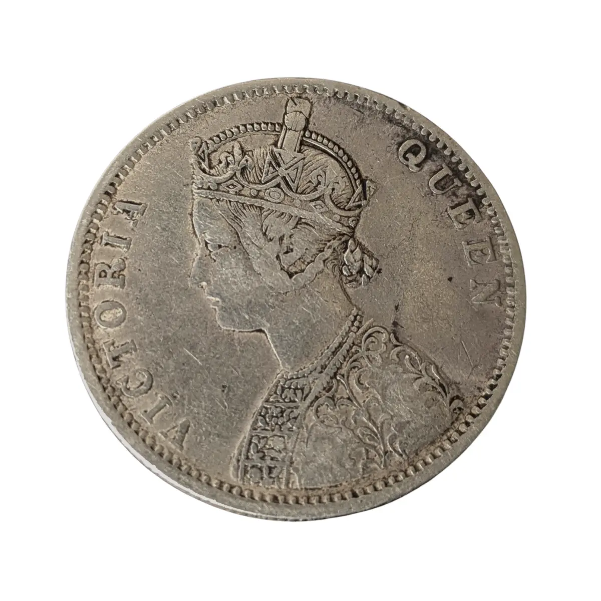 1862 Queen Victoria One Rupee Silver Coin | Rare Coins of British India