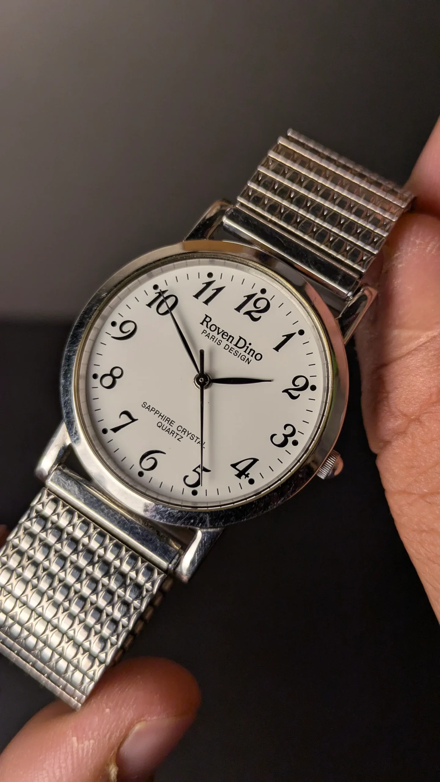 Roven Dino Paris Design Quartz Watch – 33mm Vintage Style Wristwatch
