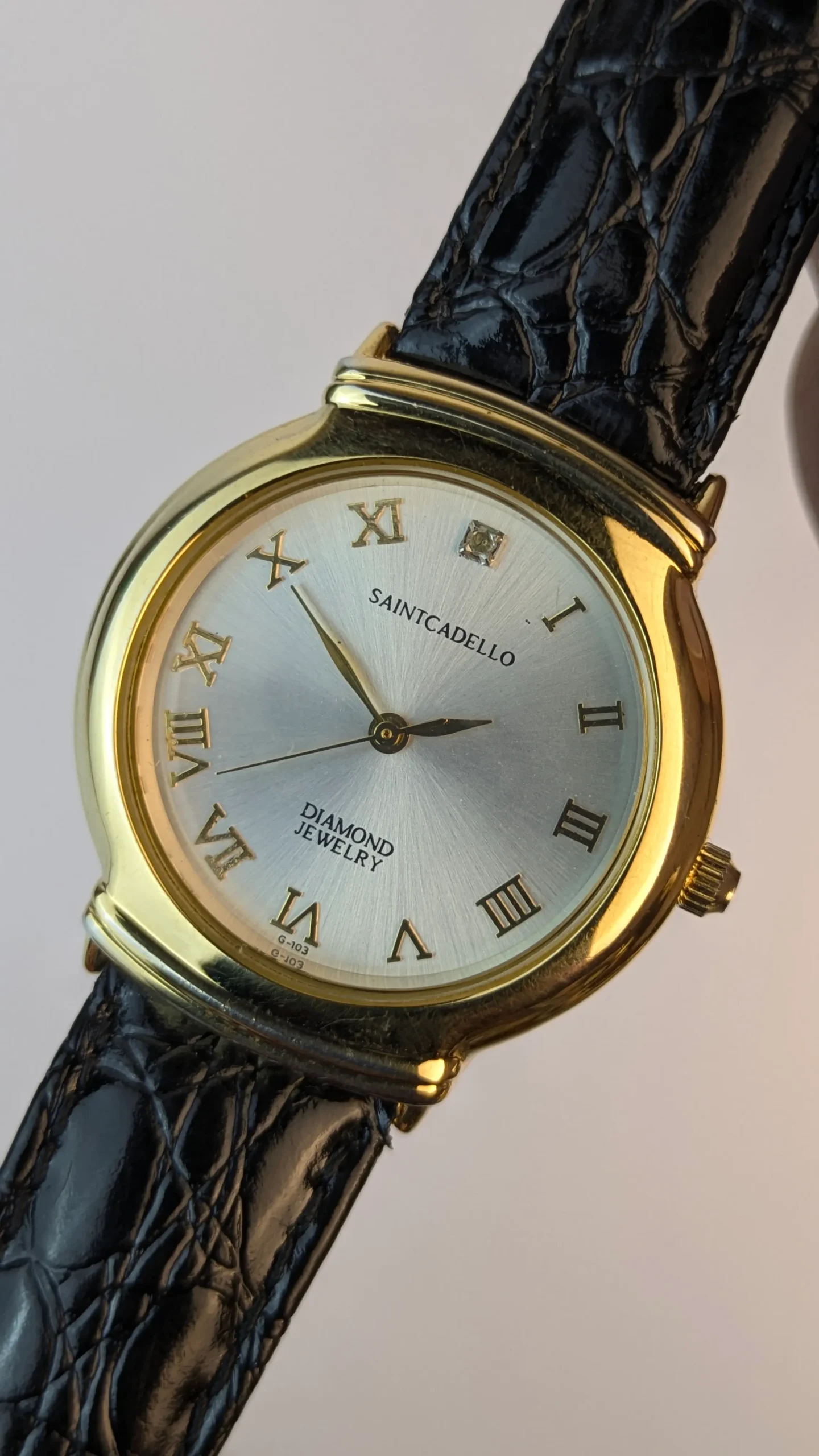 Saintcadello Ladies Gold Tone Diamond Jewelry Watch – 31mm