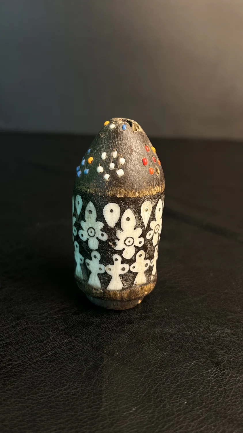 Vintage Handmade Beaded Decorative Vase
