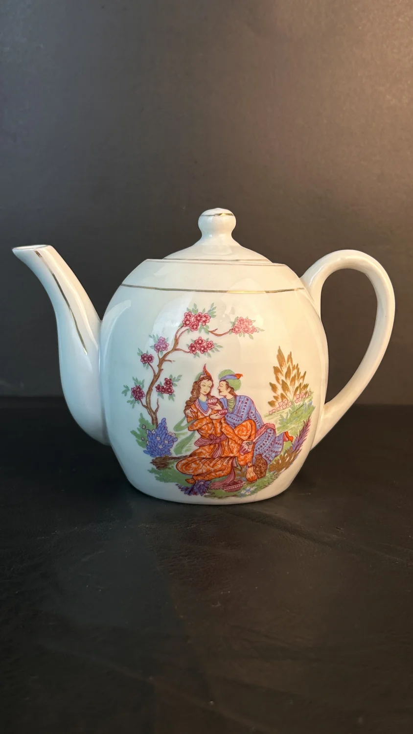 Vintage Floral Ceramic Teapot