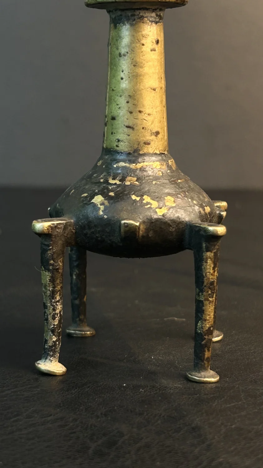 Vintage Brass Tripod Ritual Vessel