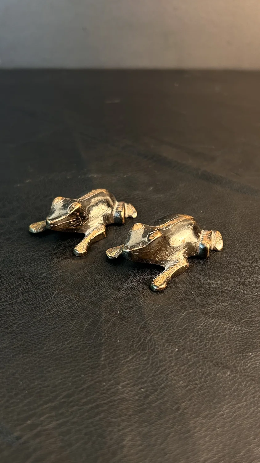 Vintage Brass Camel Figurine Set