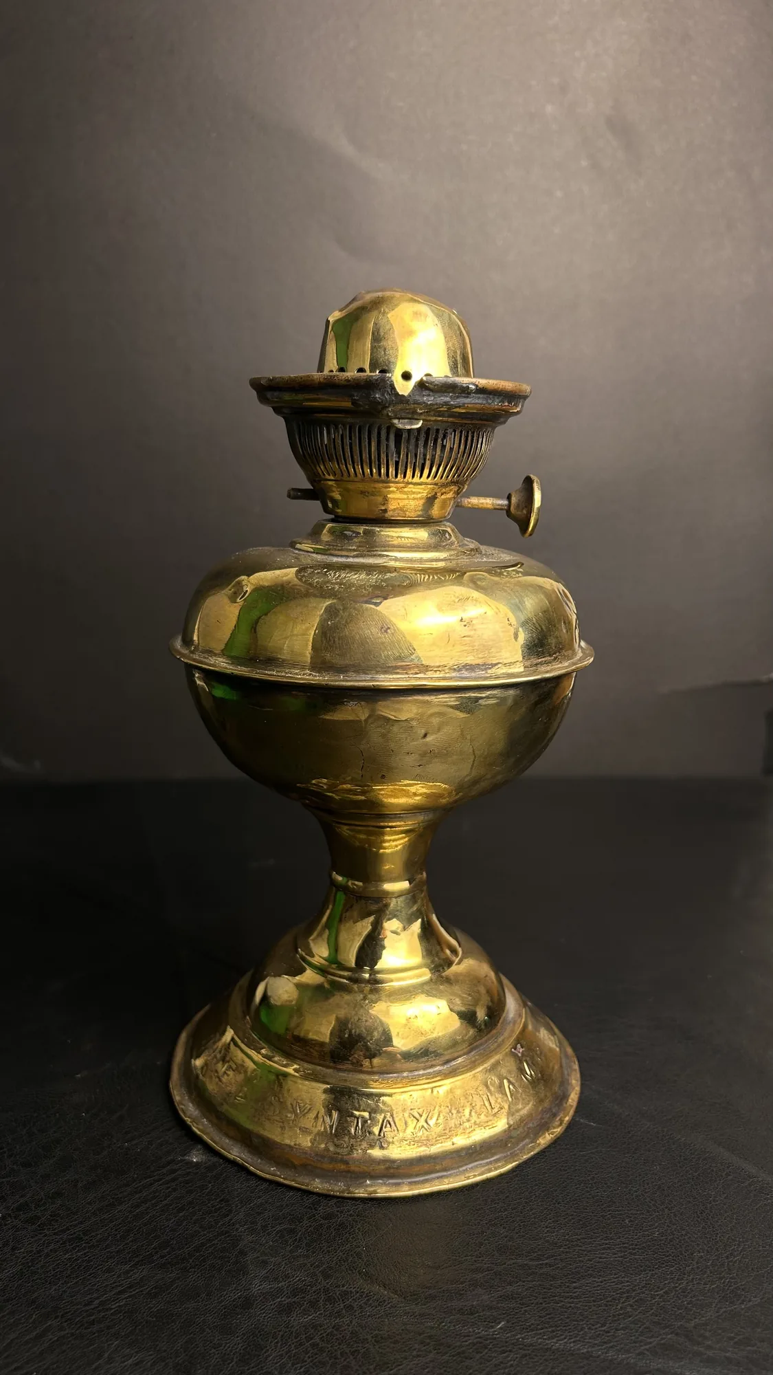 Vintage Brass Oil Lamp