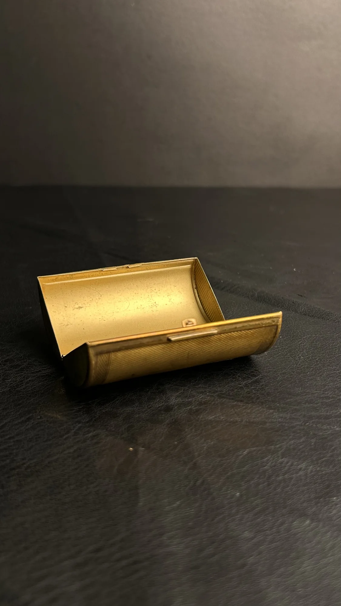 Vintage Gold Tone Metal Case