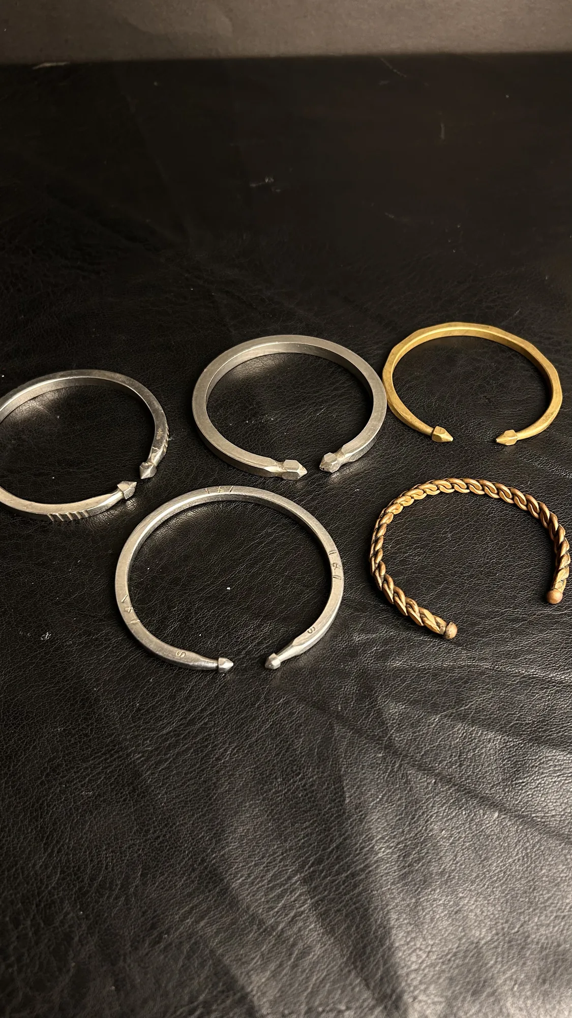 Vintage Style Metal Cuff Bracelets Set