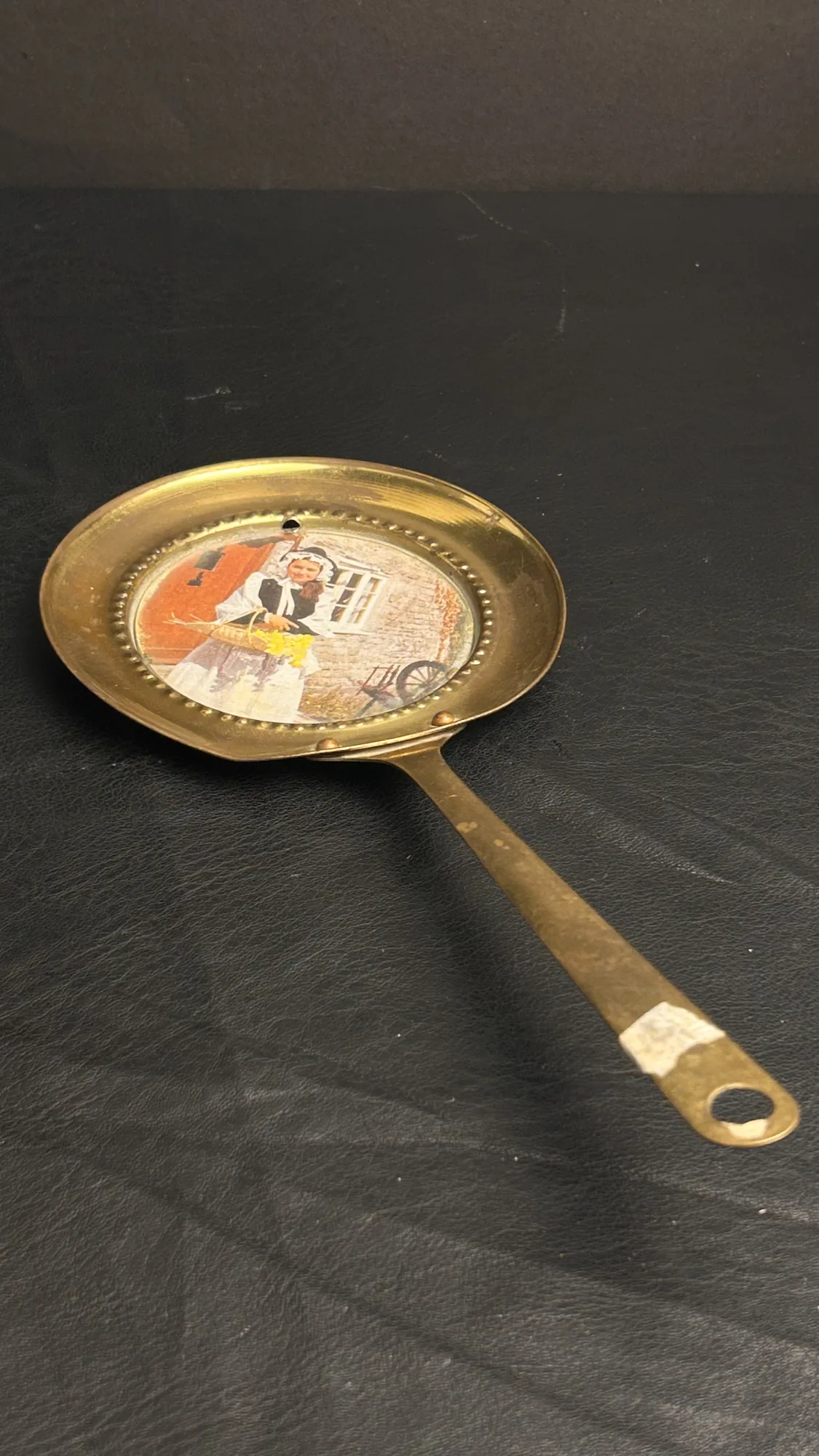Vintage Brass Pan Shaped Decorative Wall Hanging