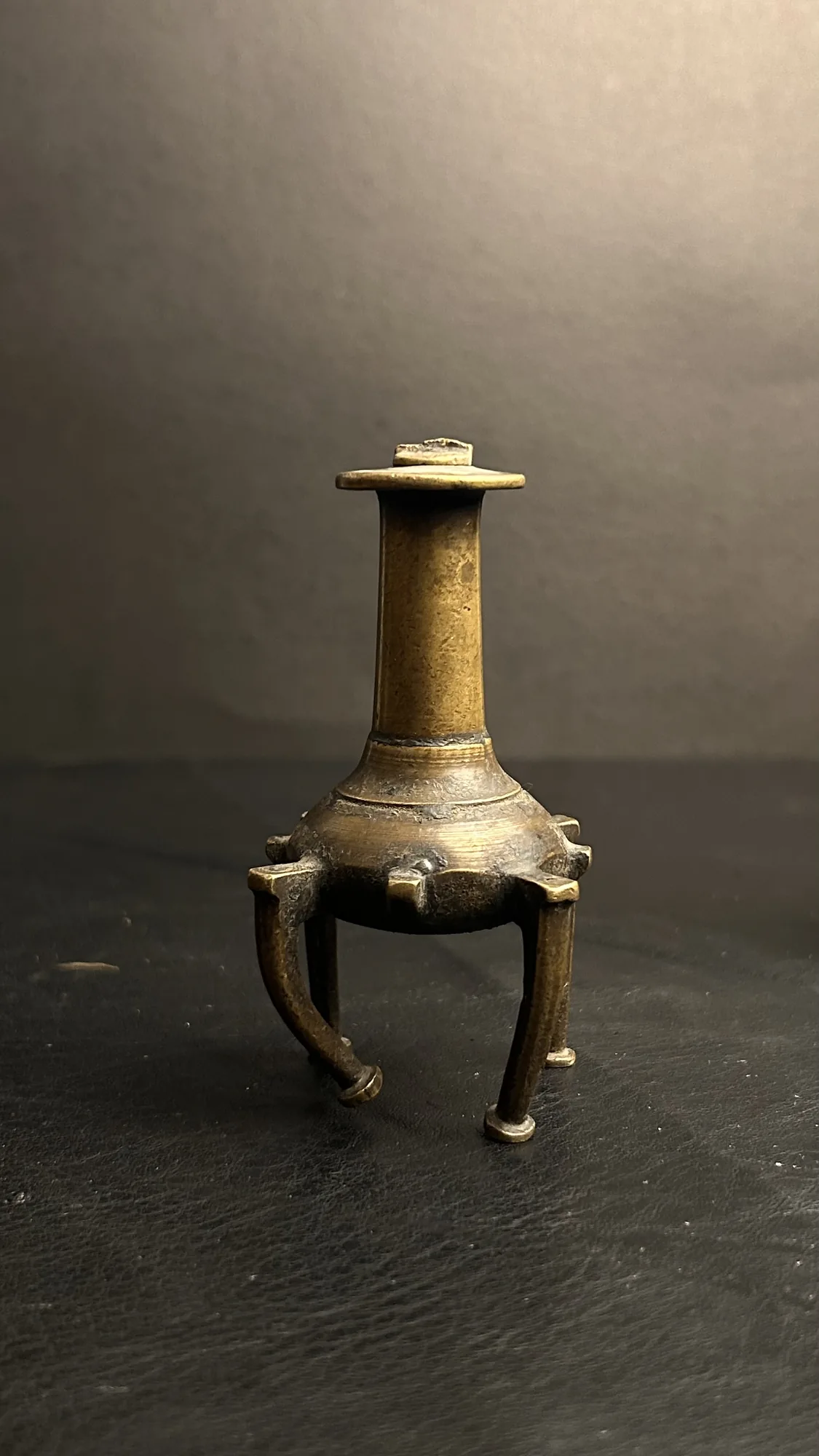 Vintage Brass Items Tripod Stand Decor