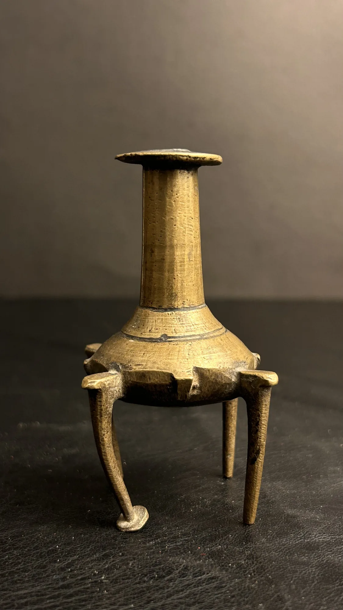 Vintage Brass Tripod Stand Decor