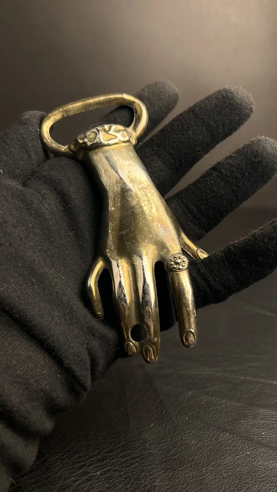 Vintage Hand Shaped Metal Bottle Opener