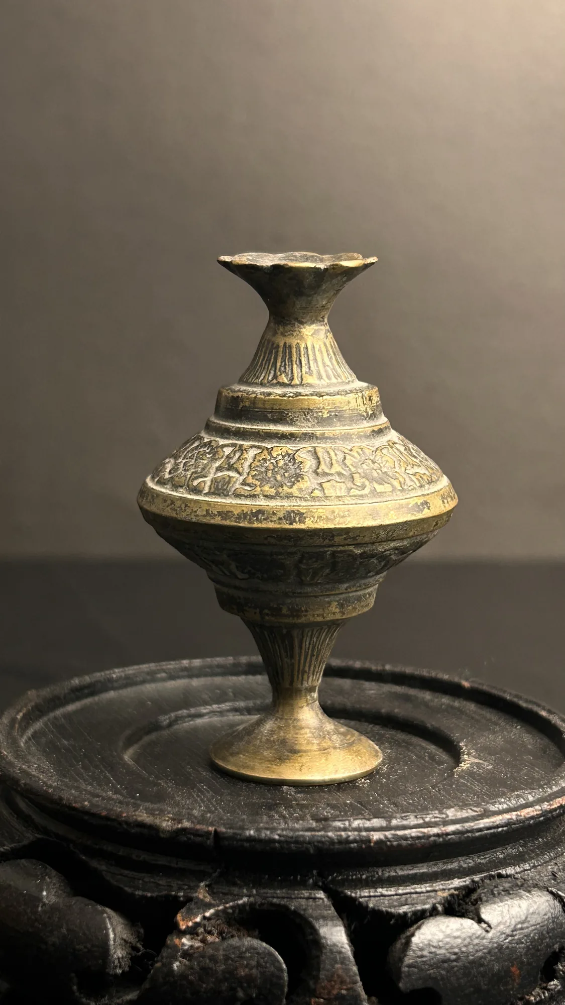 Vintage Brass Decorative Mini Vase