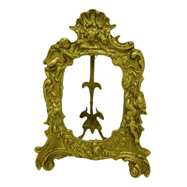 Antique brass cherub angel frame