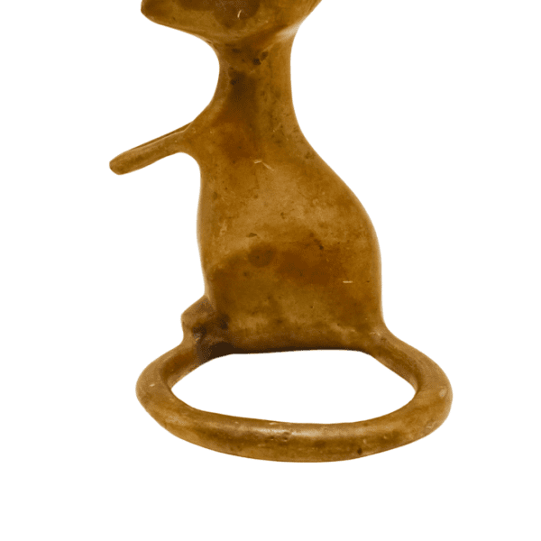 Decorative brass mouse statue