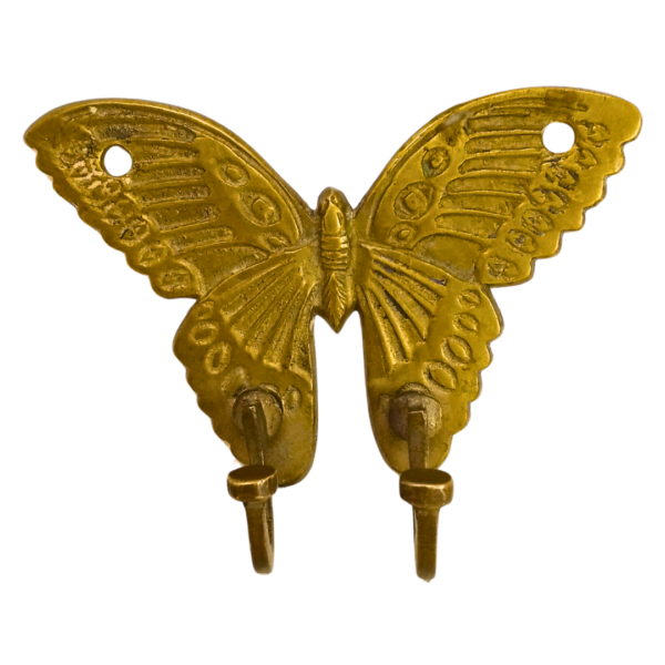 Brass butterfly wall hook