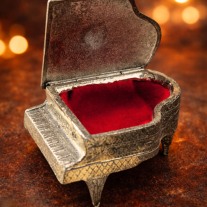 Antique miniature piano trinket box