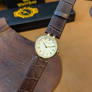 Louis Féraud Paris Gold Tone Roman Dial Watch