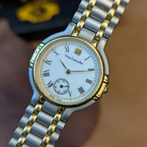 Vintage Guy Laroche Swiss made watch white dial Roman numerals