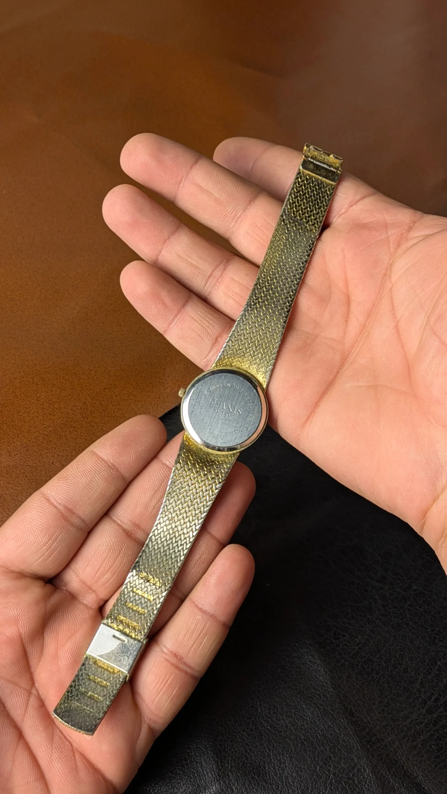 Dude watch stainless steel back full