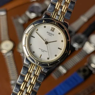 Vintage Casio Rookie Watch RKM-709 Two-Tone Steel Bracelet