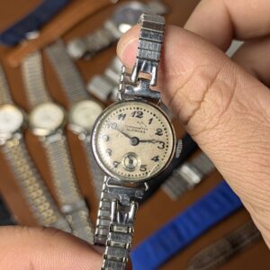 alprosa chronometer swiss watch aged cream dial arabic numerals