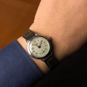 THIEL WWII watch on wrist classic vintage style 30mm
