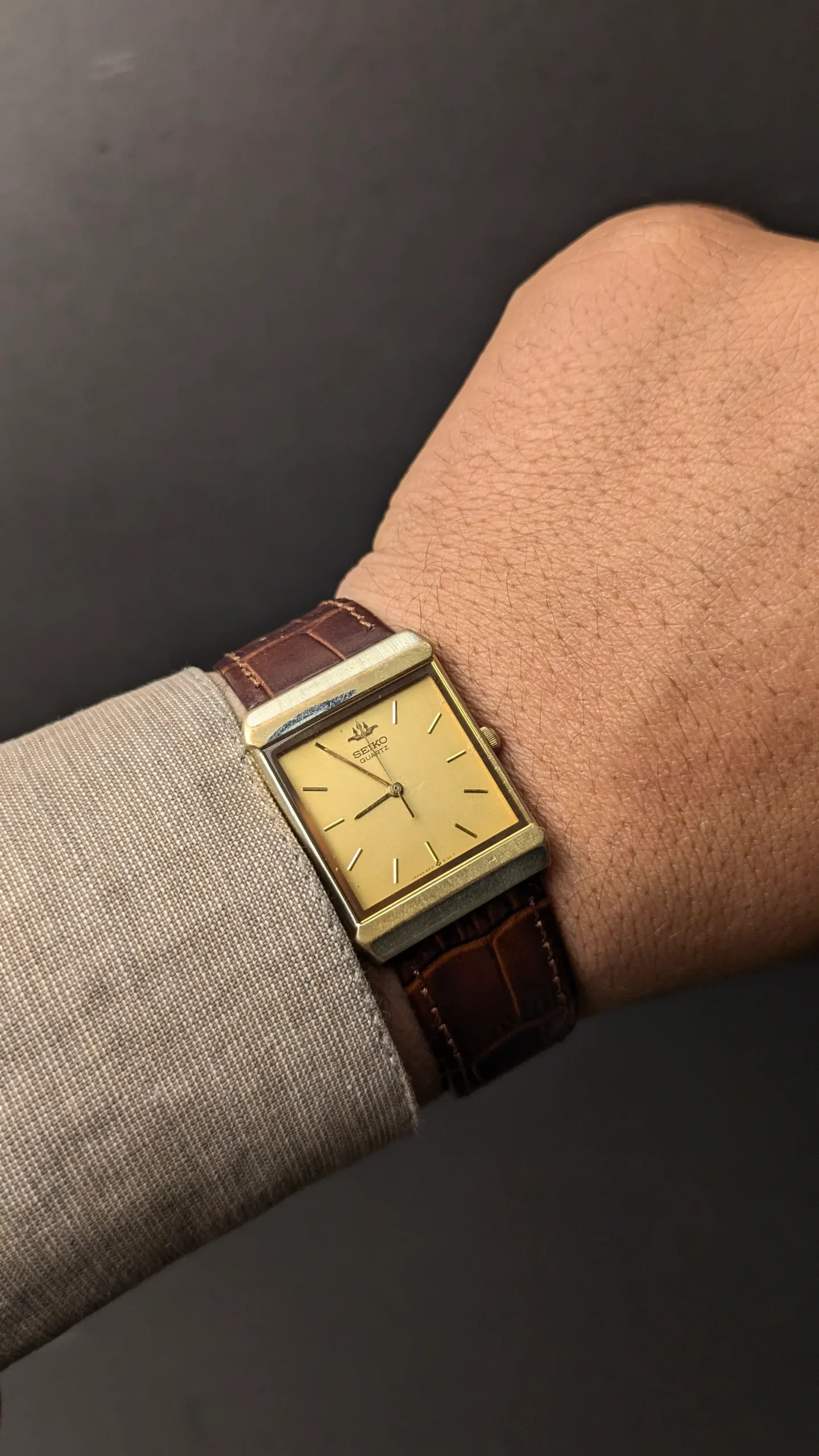 Vintage Seiko Quartz rectangular wrist watch