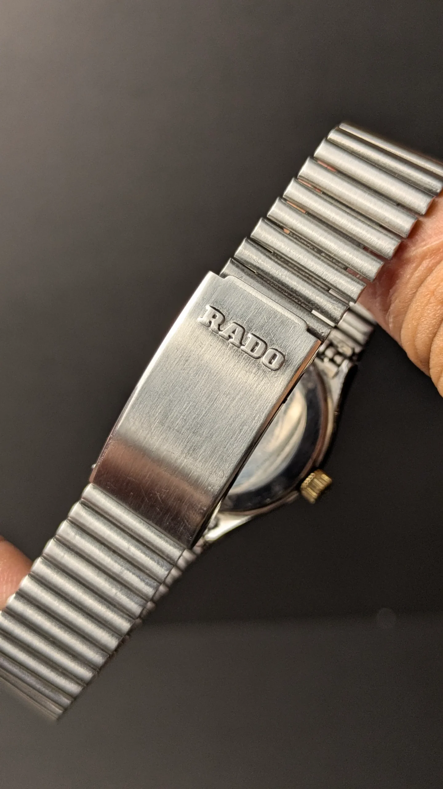 Stainless steel bracelet chain of vintage RADO style watch