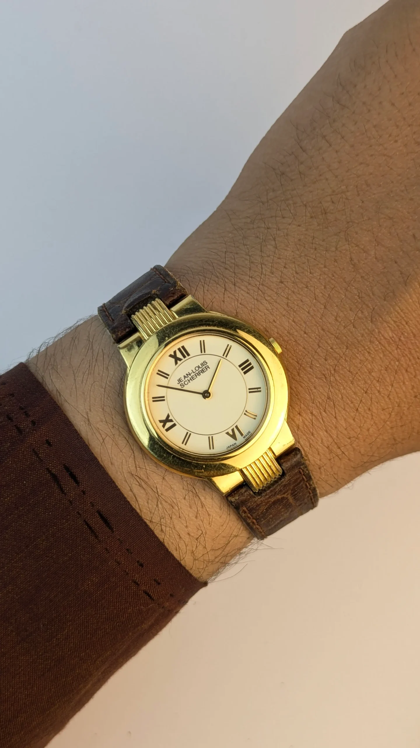 Jean-Louis Scherrer vintage watch on wrist