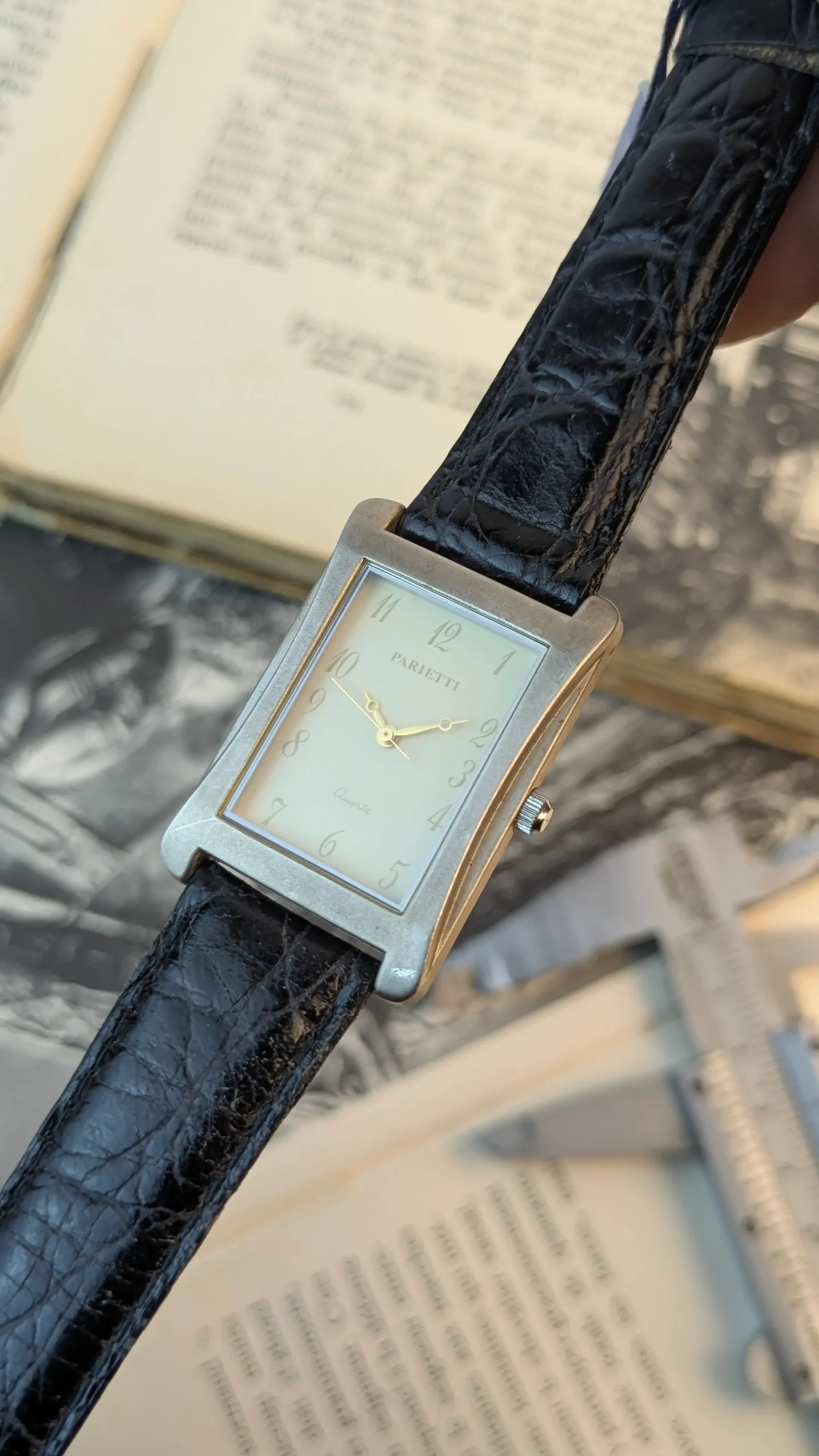 Vintage Parietti Quartz Watch 25mm Rectangular Dress Watch Japan Movement - Image 8