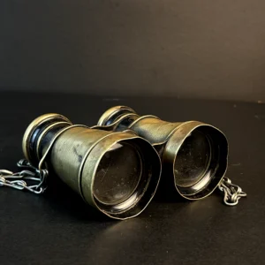 Vintage Brass Opera Binoculars with Chain – Antique Decorative Collectible