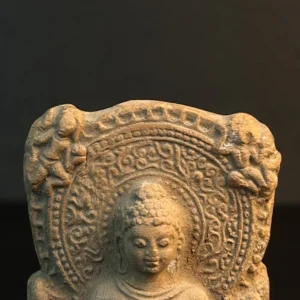Vintage Meditating Buddha Stone Statue