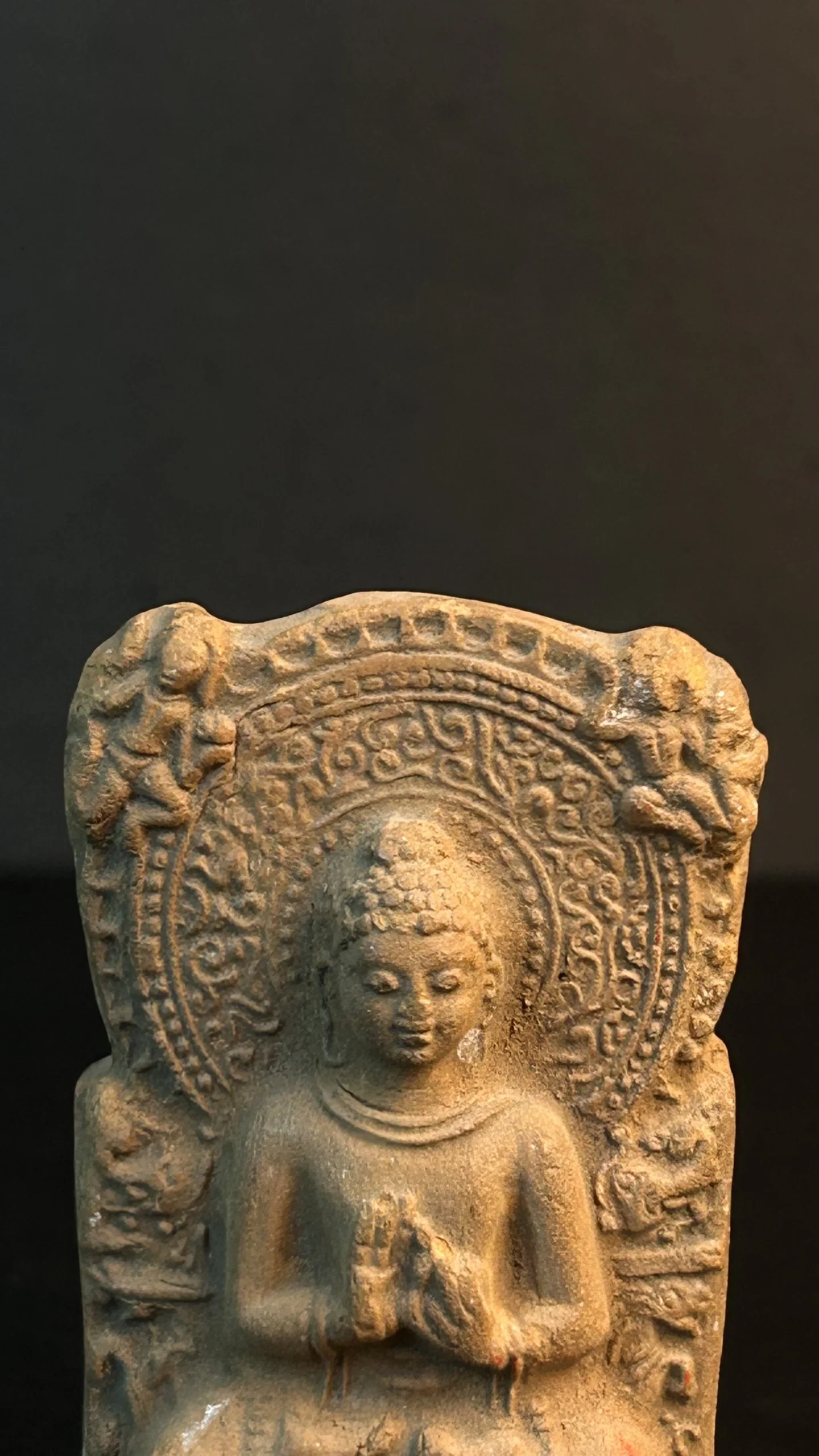 Vintage Meditating Buddha Stone Statue