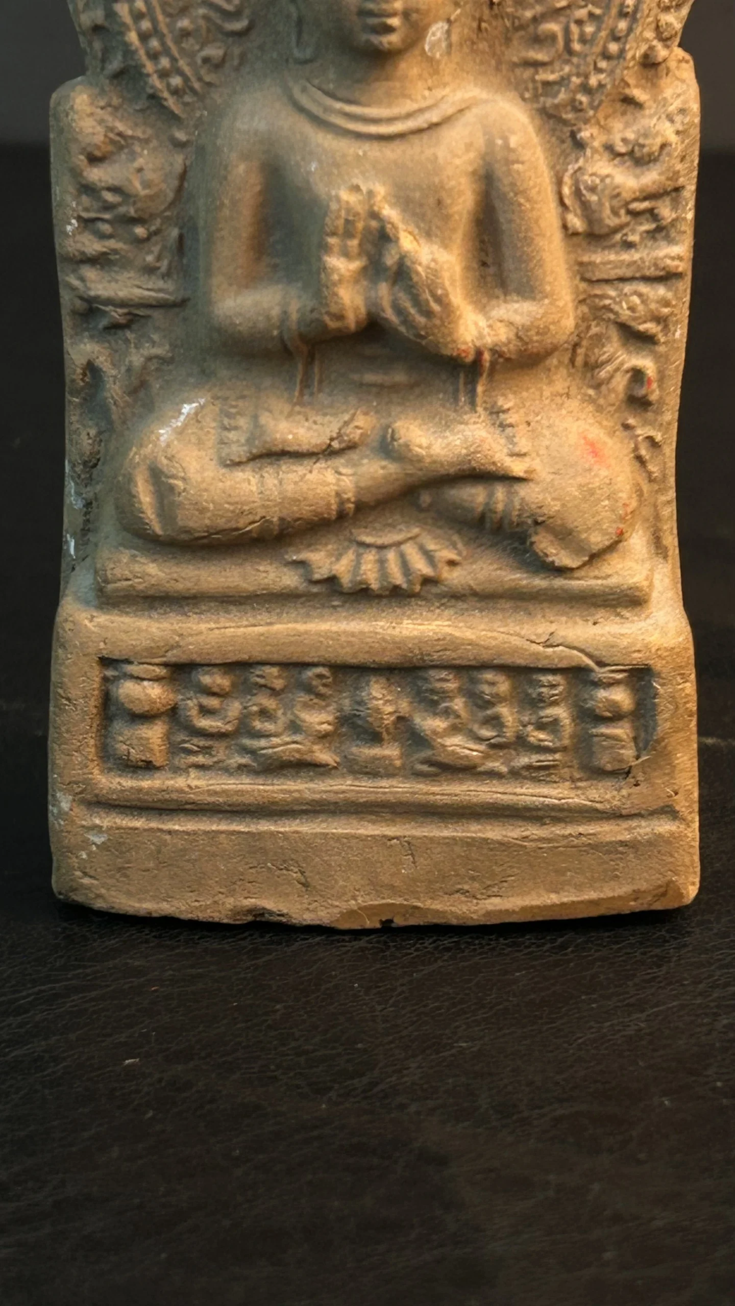 Vintage Meditating Buddha Stone Statue - Image 3