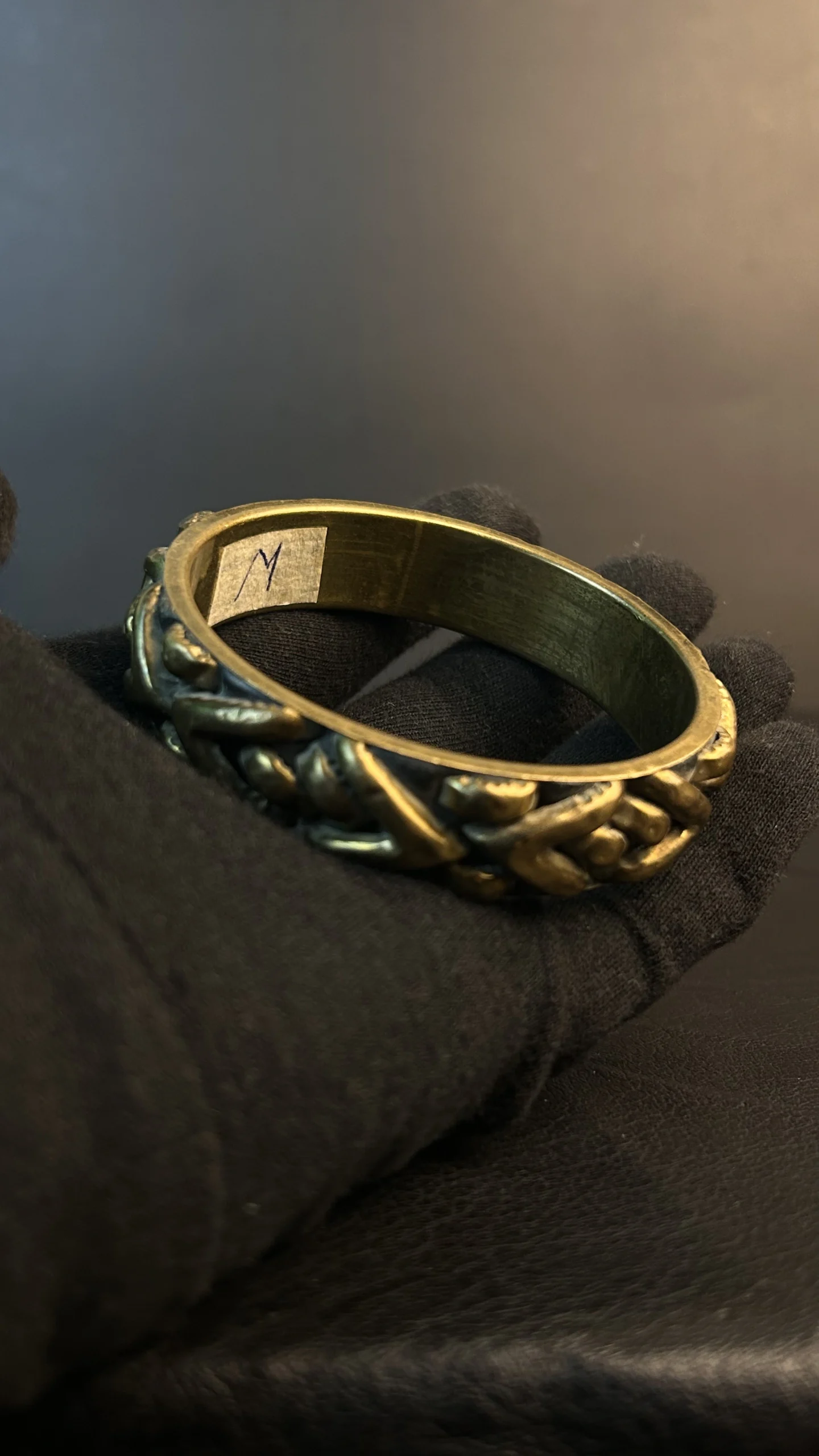 Vintage Brass Chain Link Bangle - Image 3