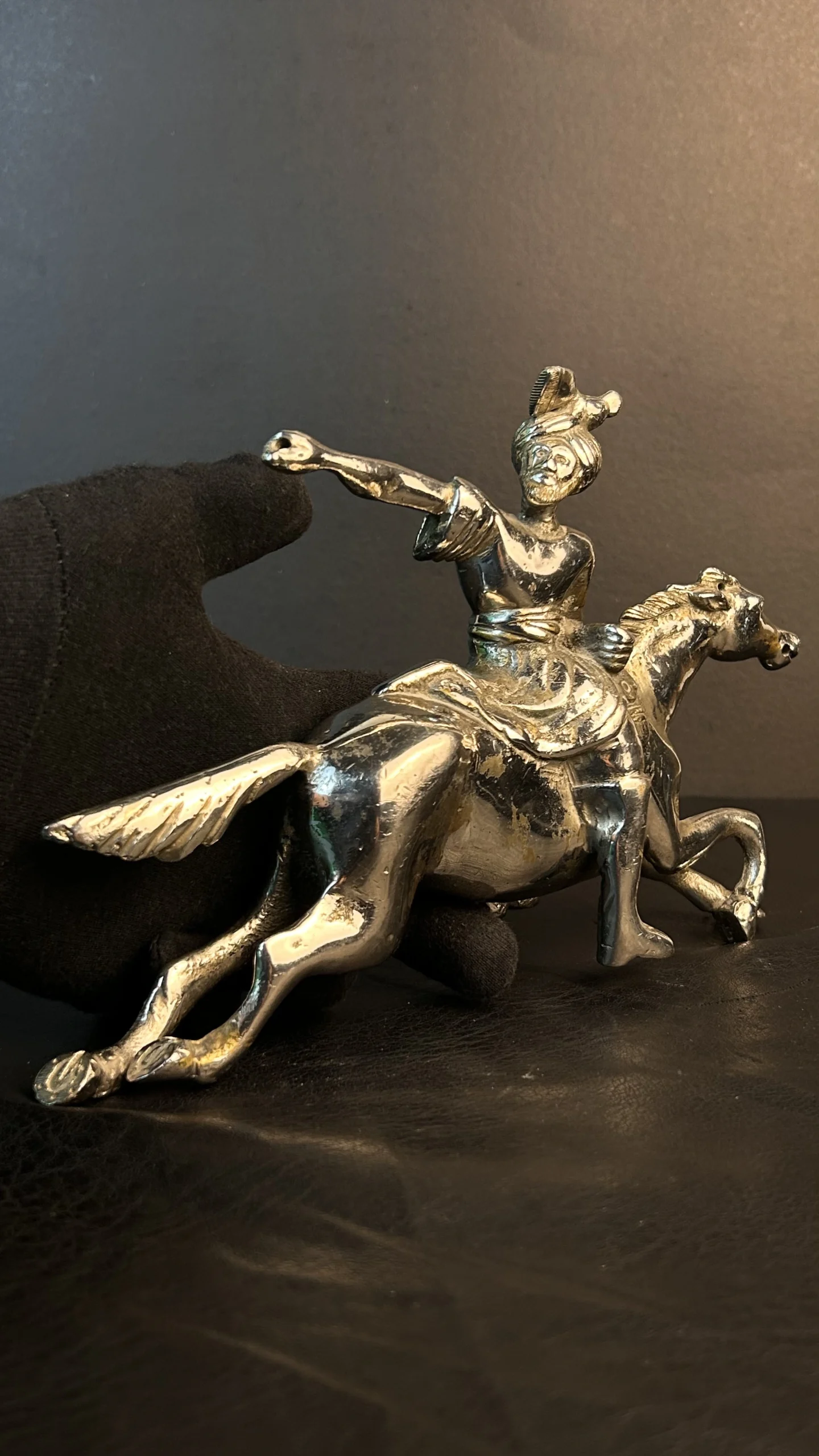 Vintage Metal Horse Rider Figurine - Image 4