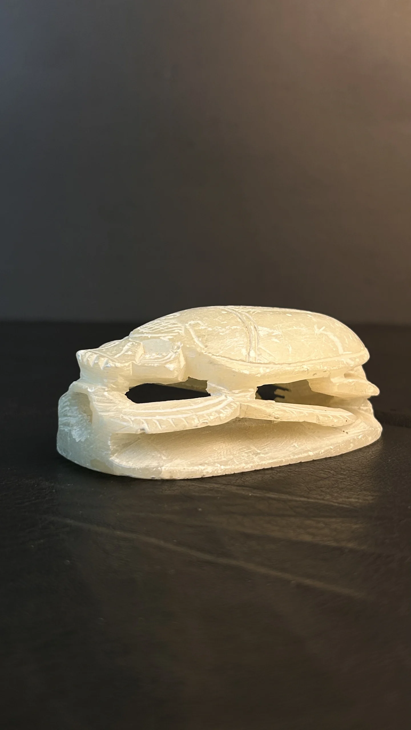 Handcrafted White Stone Turtle Trinket Box