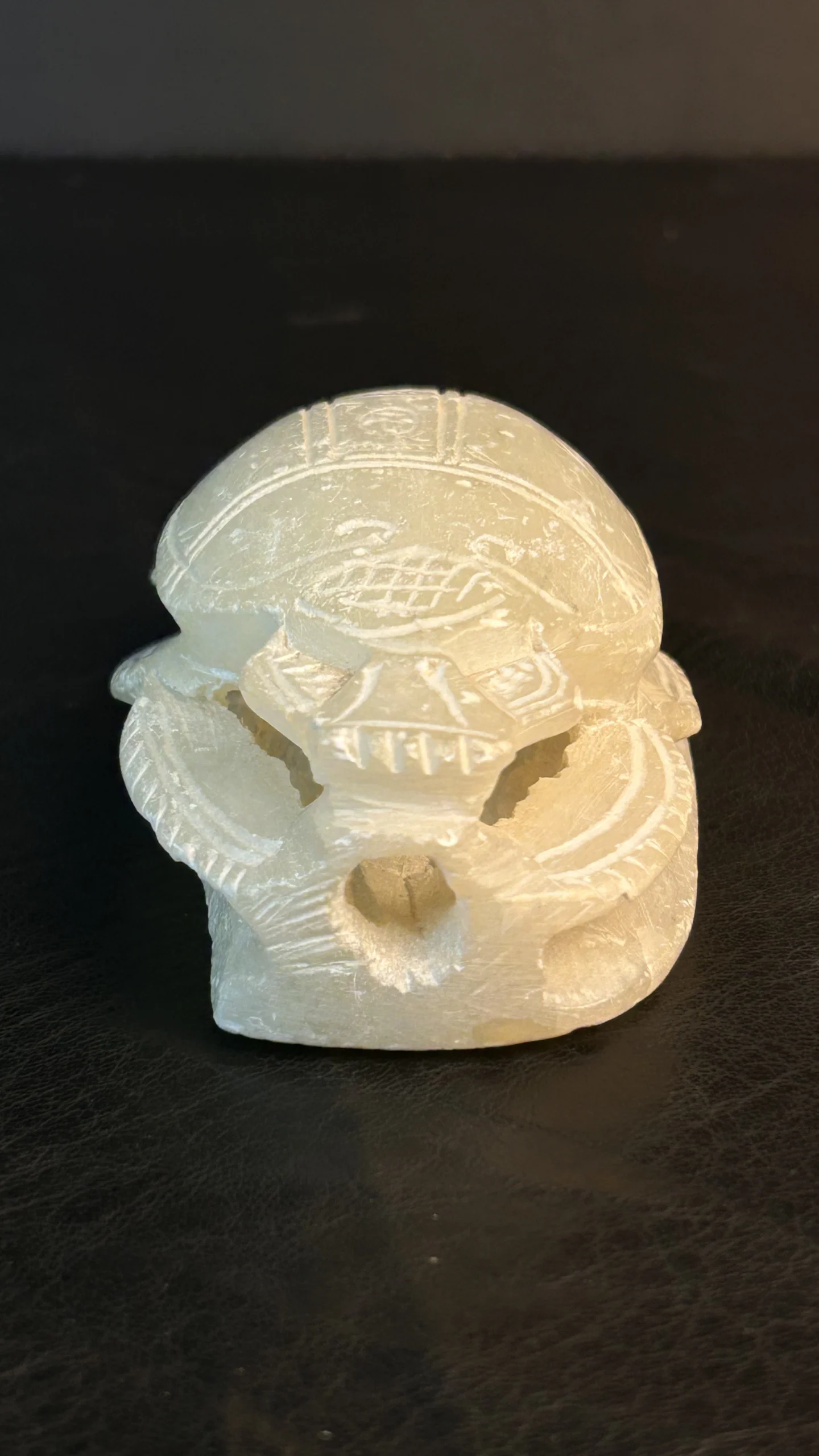 Handcrafted White Stone Turtle Trinket Box - Image 2