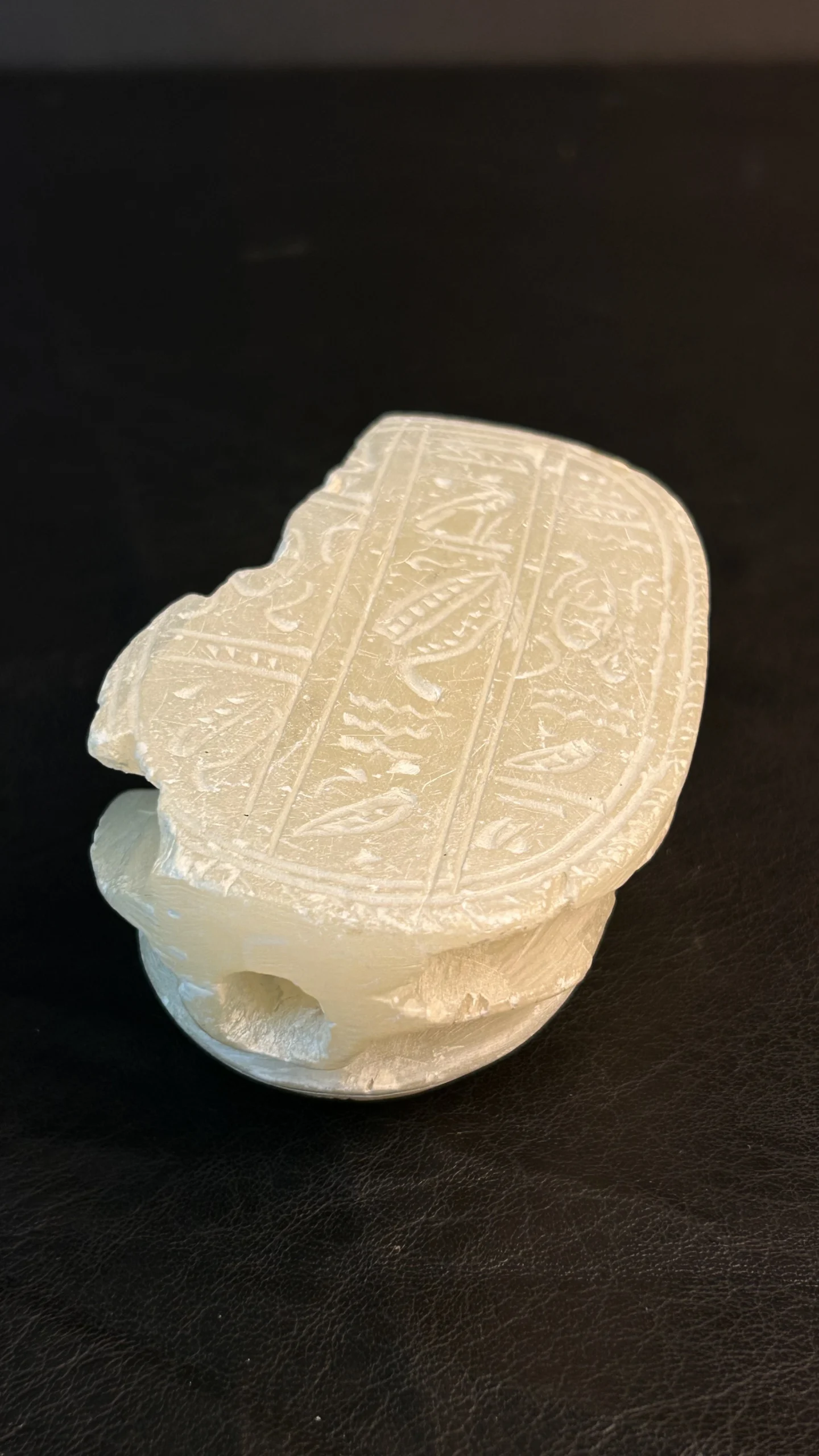Handcrafted White Stone Turtle Trinket Box - Image 3
