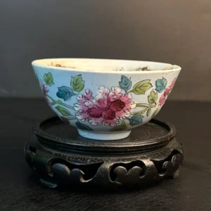 Vintage Floral Porcelain Rice Bowl