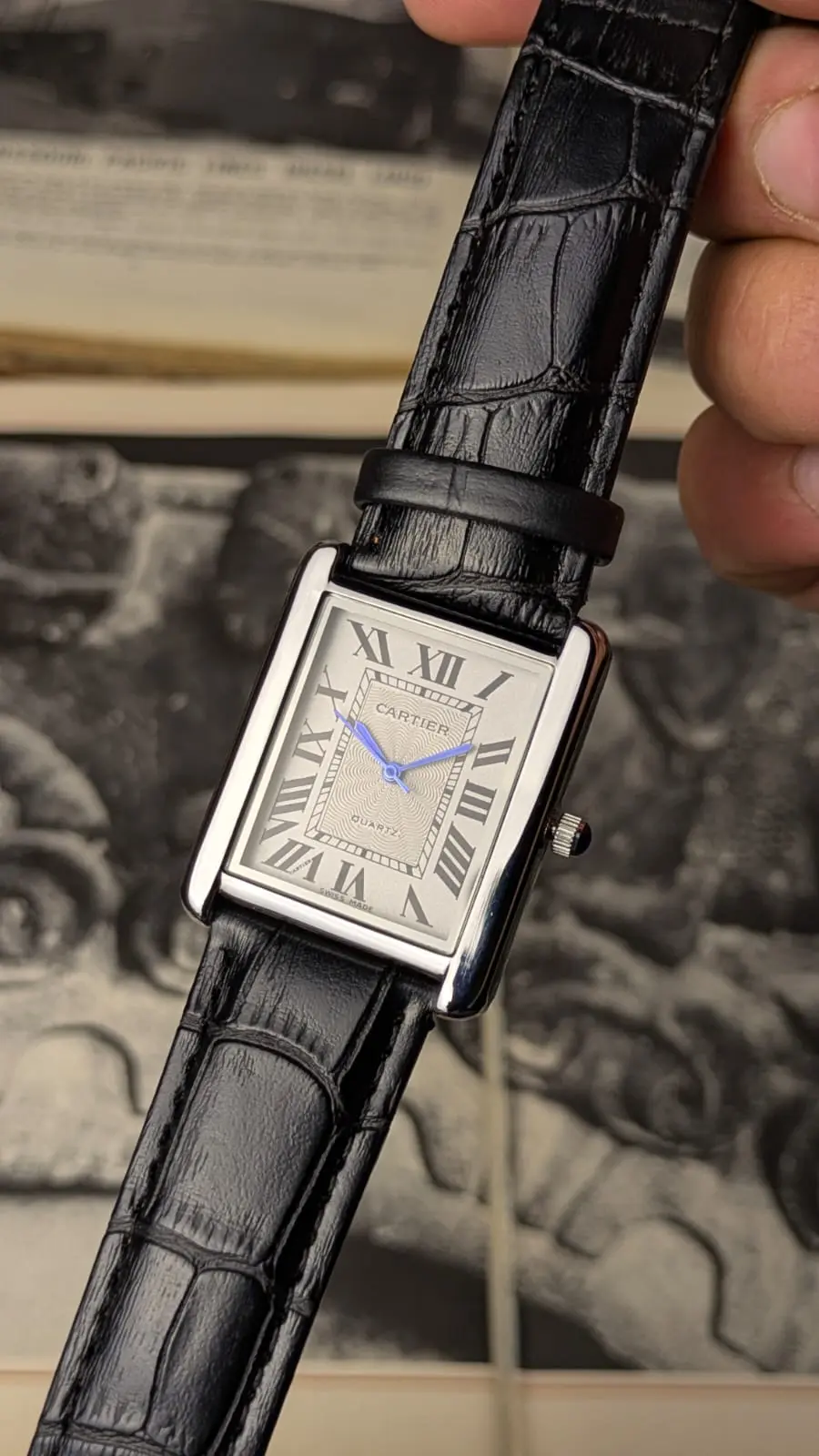 Cartier Watch Roman Numeral Dial Close Up