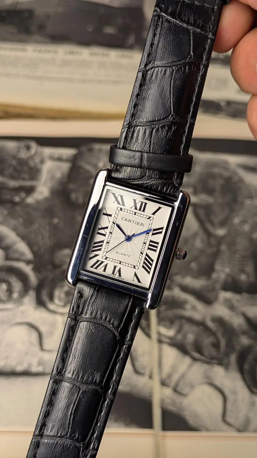 Cartier Watches 32mm Japanese Quartz Leather Strap Dress Watch