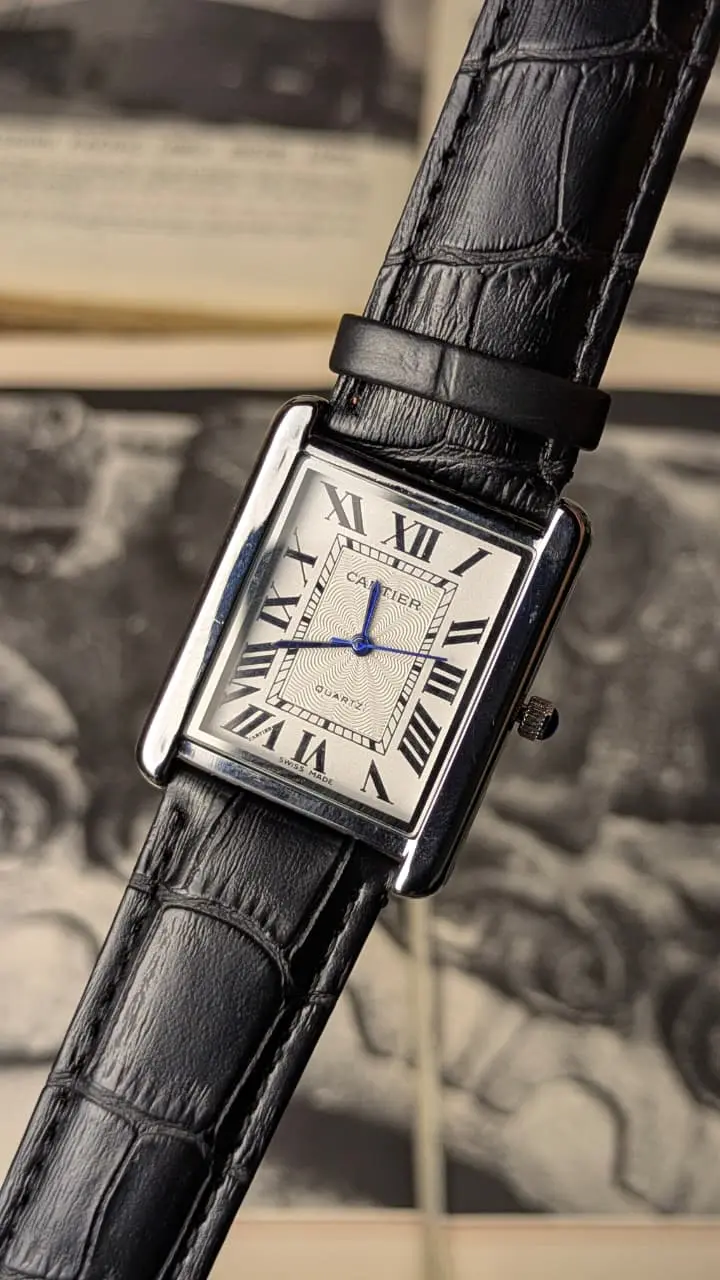 Cartier Watches 32mm Japanese Quartz Leather Strap Front View